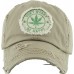 Leaf Marijuana Vintage Distressed Baseball Cap Dad Hat Adjustable  eb-44874917